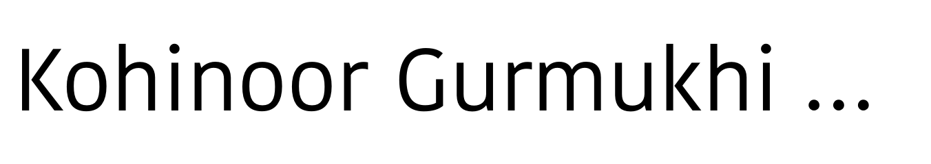Kohinoor Gurmukhi Regular